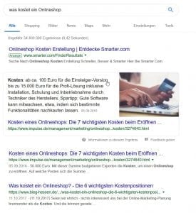 Kosten für einen Onlineshop - falsche Frage