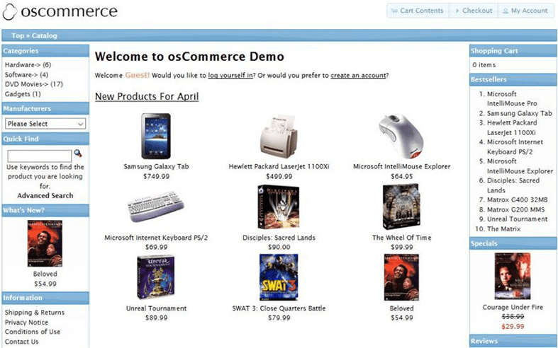 osCommerce