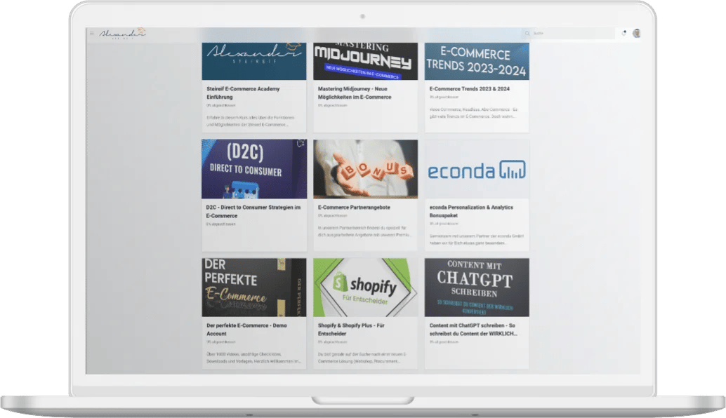 Testen Sie unsere E-Commerce Academy